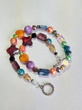 Artisan Colorful Mixed Materials Beaded Necklace